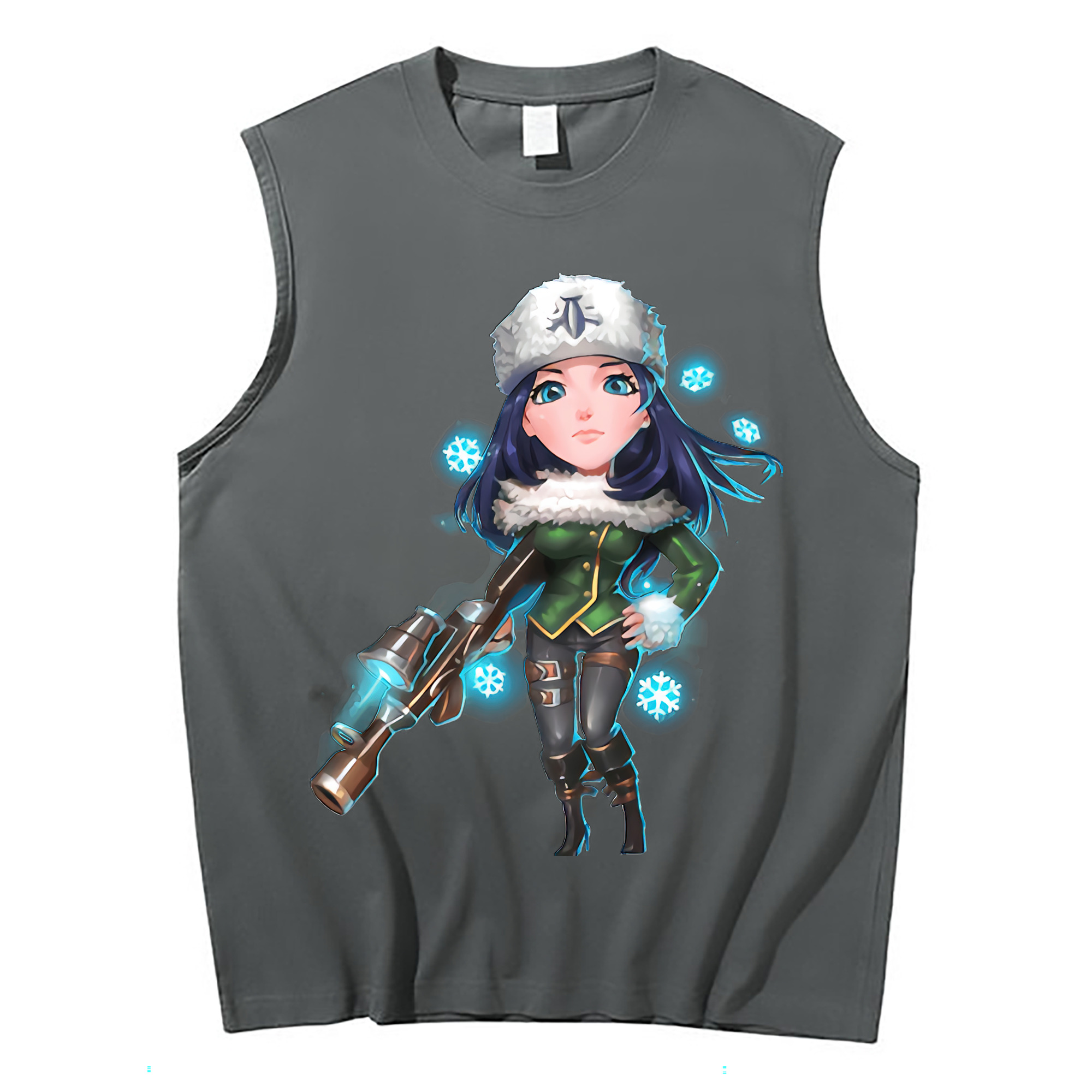 （画像用） リーグ・オブ・レジェンド League of Legends LOL コットン100％タンクトップ（フロントプリント）